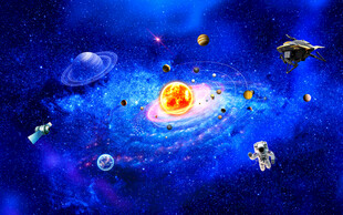 太阳系宇宙星球太空航天背景