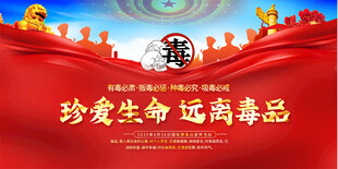 社区学校禁毒宣传展板