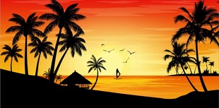 露营地酒吧网红地标日落打卡拍照