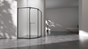 简约现代金属框架玻璃门