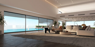 现代简约海景大客厅