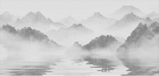 五角星山水激光镂空