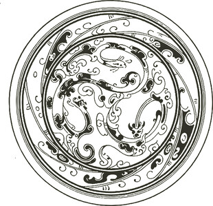 传统圆形龙纹图案设计