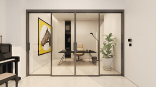 现代简约风格玻璃隔断办公室