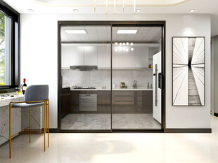 现代简约风格玻璃衣柜