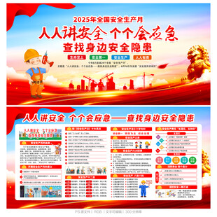 安全生产月宣传展板