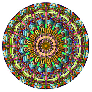 圆形彩色玻璃图案