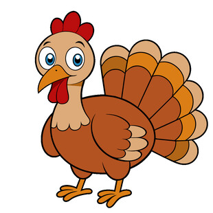 可爱卡通火鸡形象