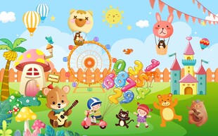 欢乐卡通游乐园场景