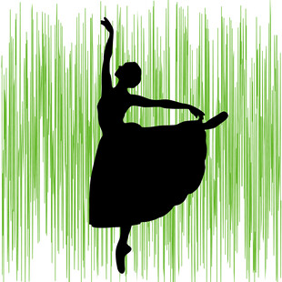 芭蕾舞者优雅舞姿剪影