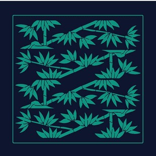 中式竹叶图案装饰纹样