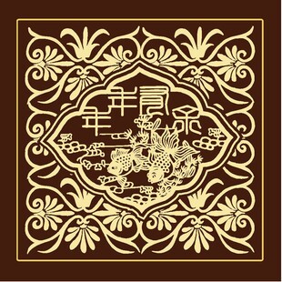 传统年画风格装饰图案
