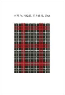 经典红黑格子图案  秋格子布 
