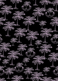 黑色背景棕榈树图案