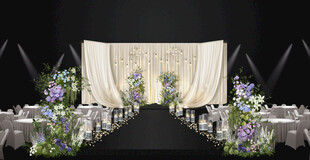 韩式布幔婚礼效果图