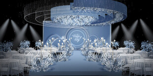 蓝色婚礼效果图