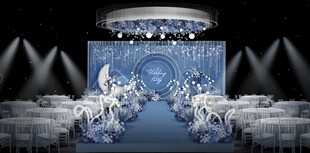 蓝色婚礼效果图