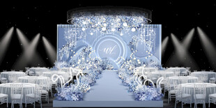 蓝色婚礼效果图