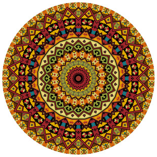 圆形古典地毯图案