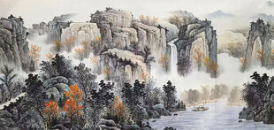 工笔画国画山水