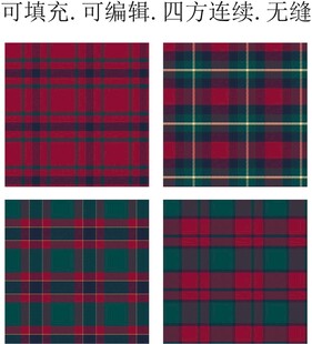 红色格子面料  格子图案