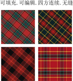 红色格子面料  格子图案