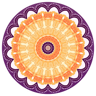 圆形精美曼陀罗图案