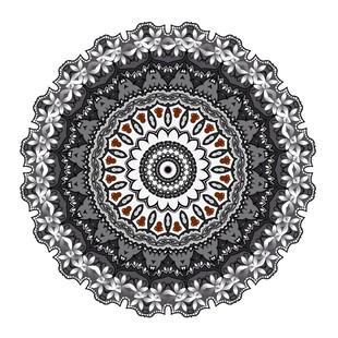 圆形古典花纹图案