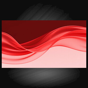 红色飘逸动感波浪背景