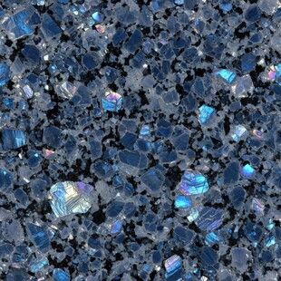 蓝色碎晶颗粒特写