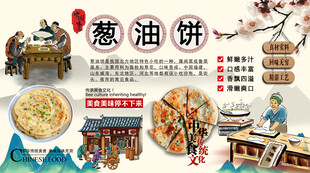葱油饼背景墙
