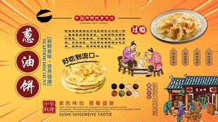 葱油饼背景墙