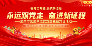 党支部大会展板