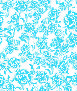 蓝白花卉图案背景