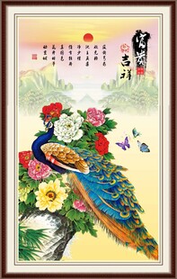 孔雀牡丹图