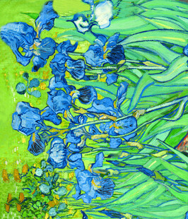 抽象蓝绿花卉艺术画作