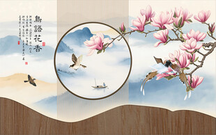 玉兰工笔装饰画