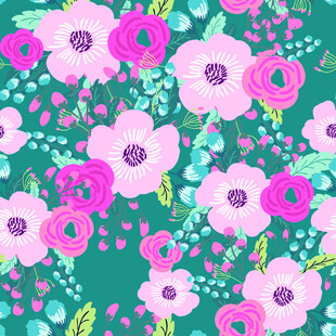 清新花卉图案背景