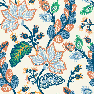 花卉图案背景 色彩绚丽