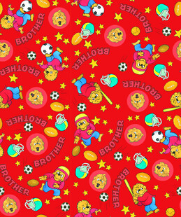 红色卡通图案欢乐背景图