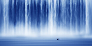 高山流水瀑布山水图