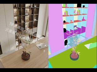 书柜场景效果图