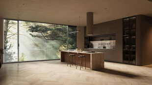 现代简约风开放式厨房空间