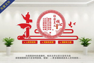 社会主义核心价值观文化墙 