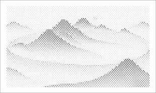 大小圆点山镂空板