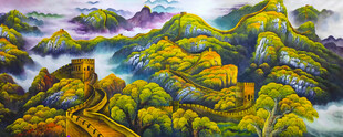 长城国画黄金大道装饰画