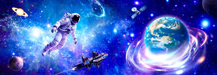 长幅宇宙星空软膜天花吊顶