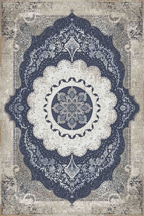 蓝白花纹地毯图案