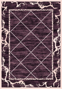 深紫色几何花纹地毯