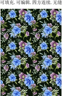 玫瑰花 家纺图案 田园风印花